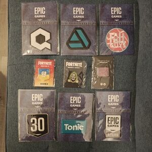 Epic Games Logo Pin And Iron On Patch Set
